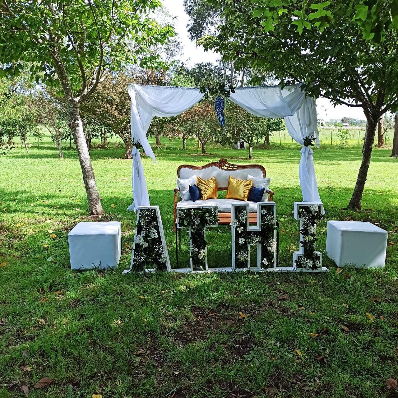 Festejo de quince entre los árboles